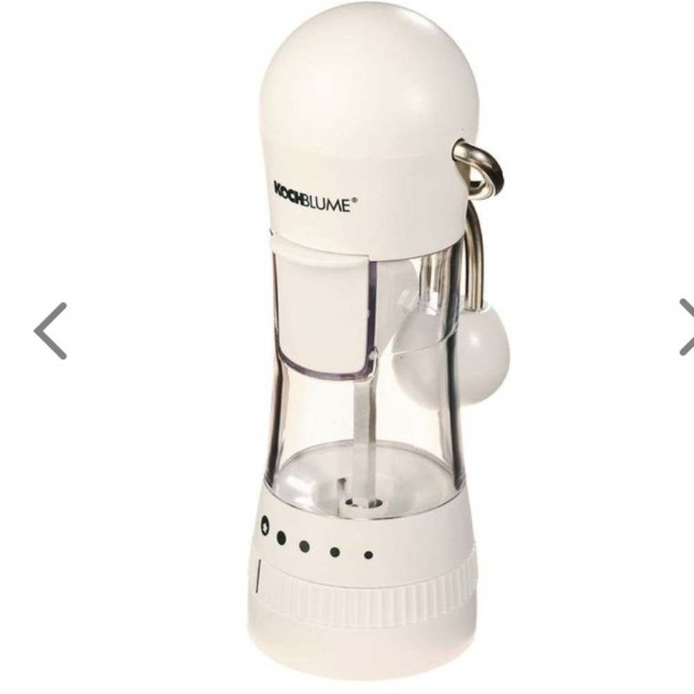 NEW Kochblume white Ratchet Mill adjustable grinder for pepper salt or spices